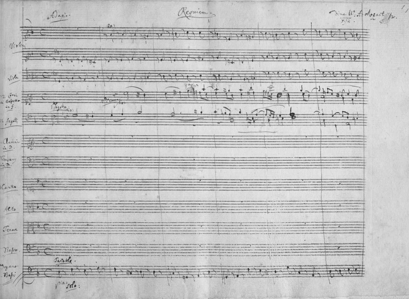 mozart's requiem sheet music
